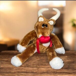 Vintage 1985 Kamar Christmas "The Red Nose Reinsteer" Stuffed  Plush Korea